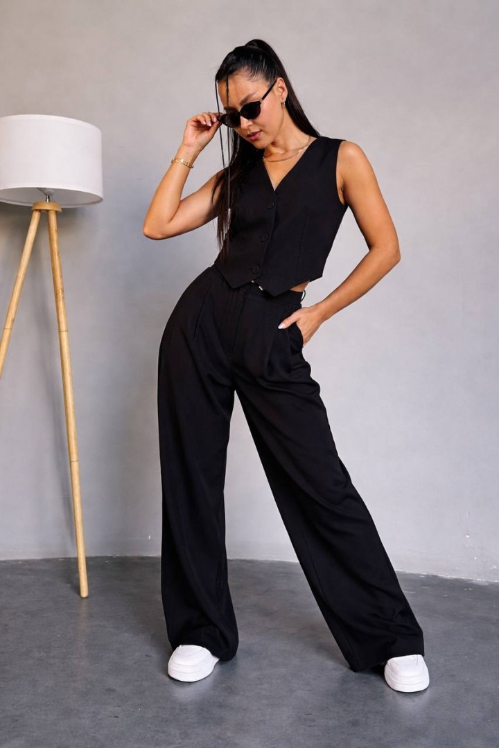 Костюм двійка жилет і широкі штани палаццо EVD-407A599