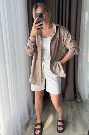 Рубашка прямого свободного кроя KG-119A580 Рубашка прямого свободного кроя KG-119A580