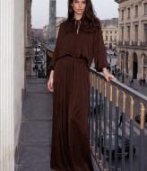 Шелковый брючный костюм LOU-1348A920