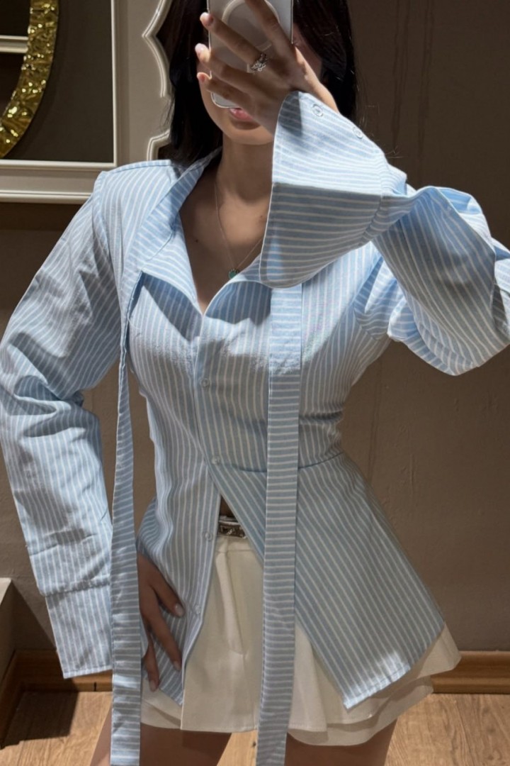 Рубашка с акцентными завязками LUC-1215A429