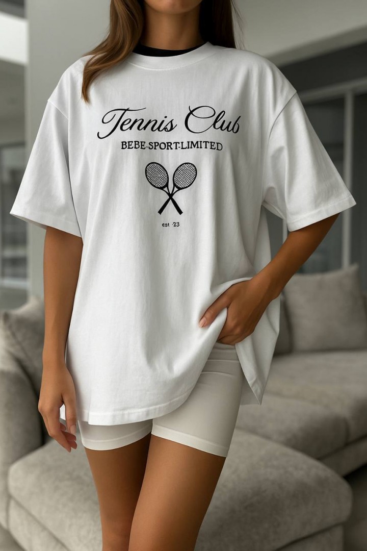 Футболка вільного крою з накатом MIK-1593A199