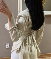 Рубашка с акцентными завязками LUC-1215A429