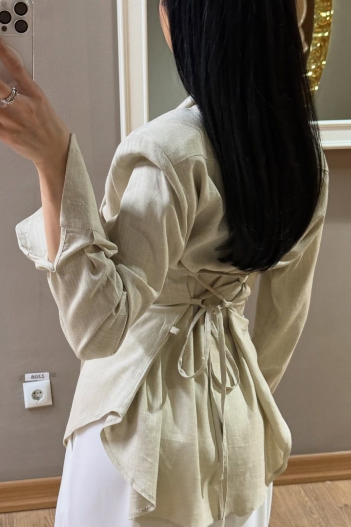 Рубашка с акцентными завязками LUC-1215A429