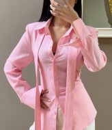 Рубашка с акцентными завязками LUC-1215A429