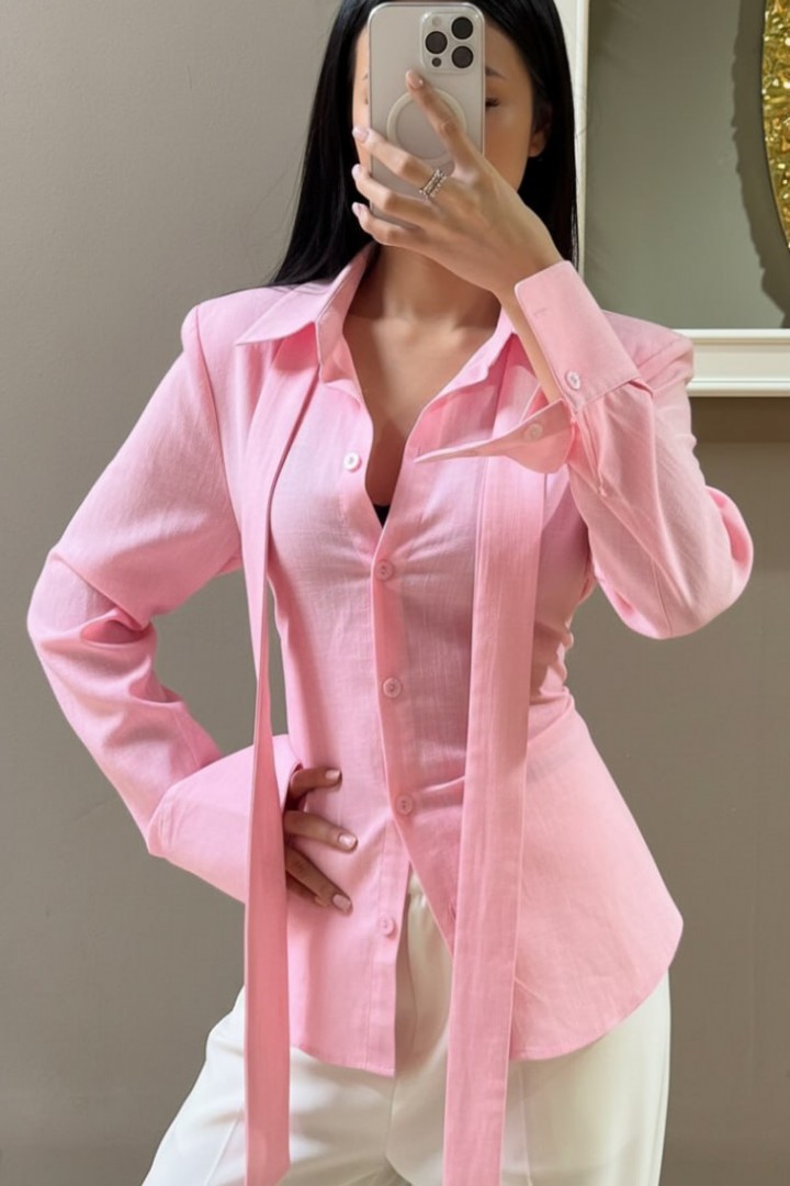 Рубашка с акцентными завязками LUC-1215A429