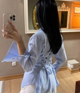 Рубашка с акцентными завязками LUC-1215A429