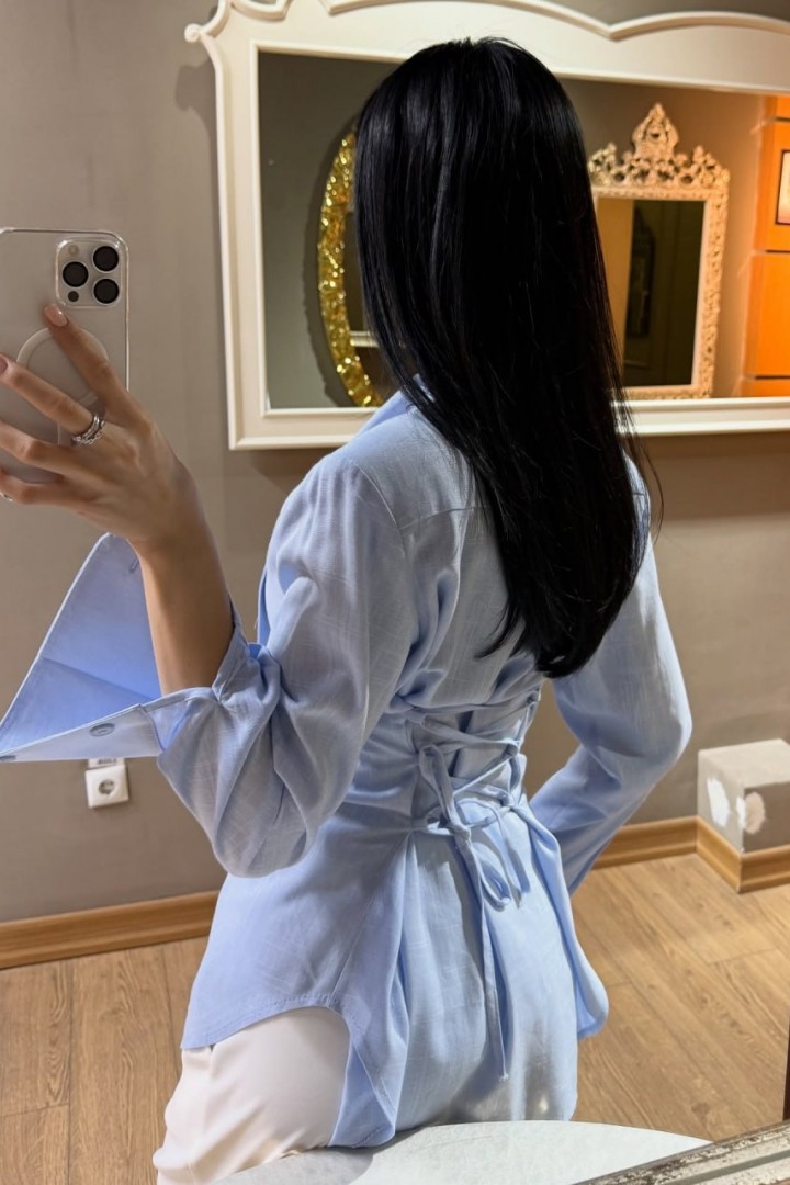 Рубашка с акцентными завязками LUC-1215A429