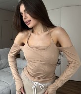 Нежный топ с открытыми плечами MIK-1733A330