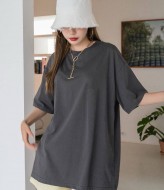 Женская футболка однотонная MIK-4141A235