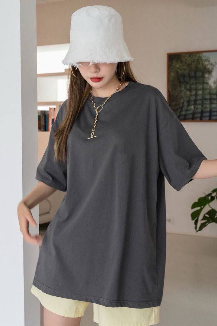 Женская футболка однотонная MIK-4141A235