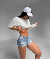 Женская футболка однотонная MIK-4141A235