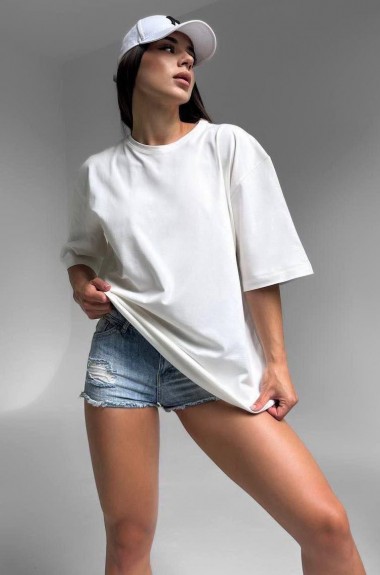 Женская футболка однотонная MIK-4141A235 Женская футболка однотонная MIK-4141A235