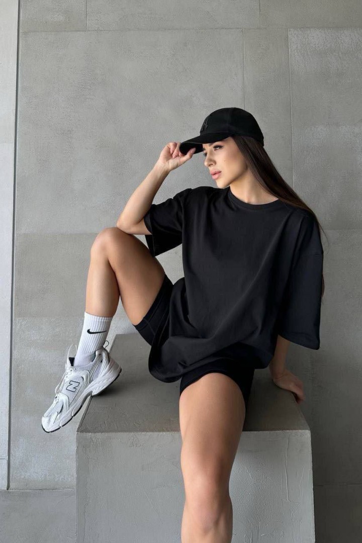 Женская футболка однотонная MIK-4141A235