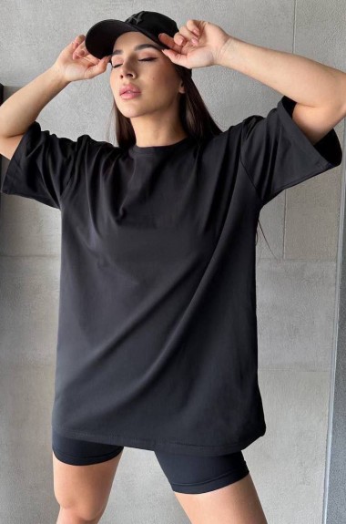 Женская футболка однотонная MIK-4141A235