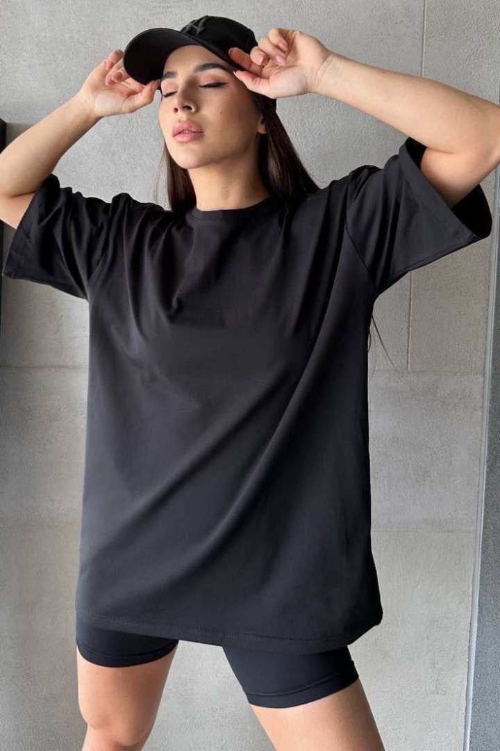 Женская футболка однотонная MIK-4141A235