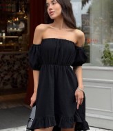 Ассиметричное платье с воланом MIK-3108A295