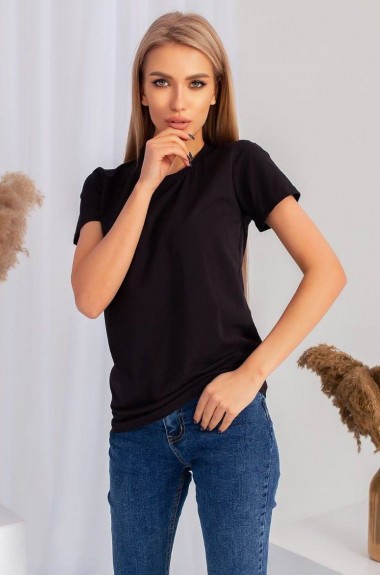 Мягкая черная футболка MIK-4057A160