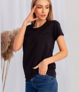 Мягкая черная футболка MIK-4057A160