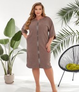 Вельветовое платье с камнями OSI-540A460