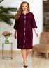 Вельветовое платье с камнями OSI-540A460
