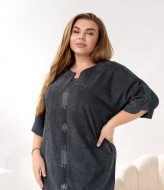 Вельветовое платье с камнями OSI-540A460