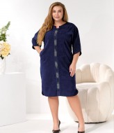 Вельветовое платье с камнями OSI-540A460