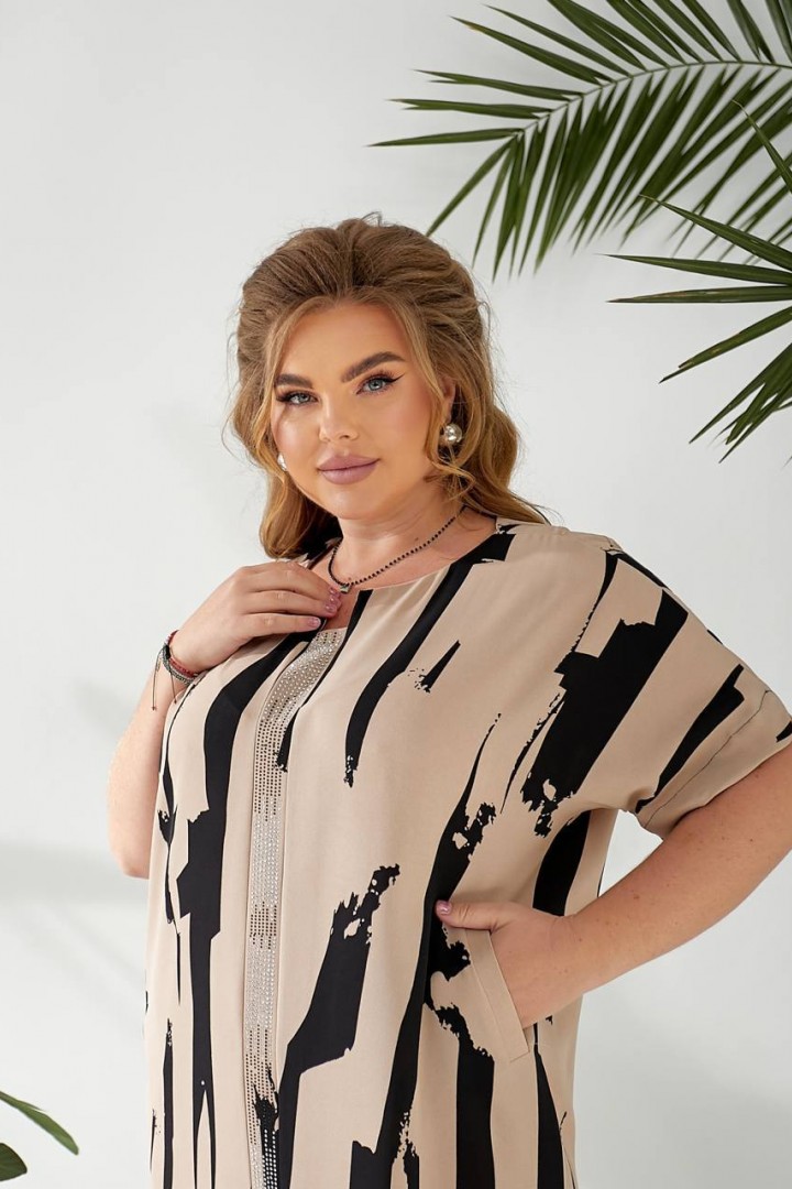 Женское принтованное платье OSI-26540A490