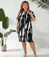 Женское принтованное платье OSI-26540A490