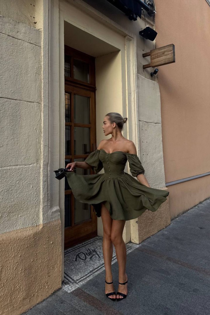 Сукня з обʼємними рукавами MPK-362A630