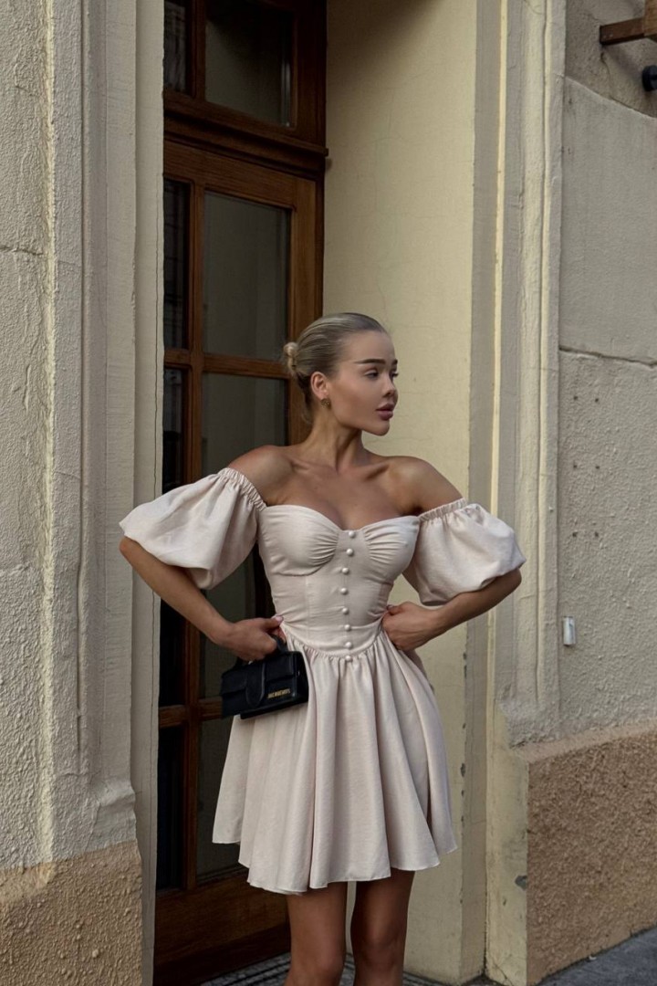 Сукня з обʼємними рукавами MPK-362A630