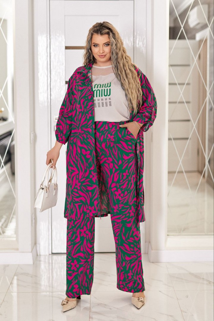 Комфортний стильний костюм трійка VOJ-1002A850