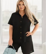 Женский льняной костюм с шортами  MA-1030A630