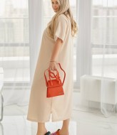 Льняное платье большого размера  MA-1031A600