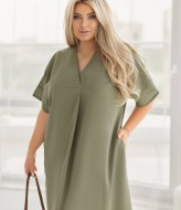 Льняное платье большого размера  MA-1031A600