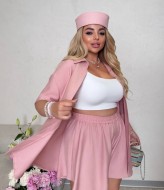 Костюм лен шорты и рубашка  AB-1812A16