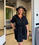 Платье рубашка на пуговицах KG-2202A490