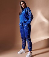 Велюровый спортивный костюм с перфорацией батал IS-153A1100