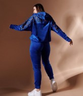 Велюровый спортивный костюм с перфорацией батал IS-153A1100