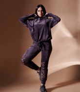 Велюровый спортивный костюм с перфорацией батал IS-153A1100