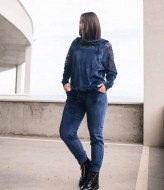 Велюровый спортивный костюм с перфорацией батал IS-153A1100