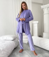 Велюровый домашний костюм тройка  ANA-1675A19