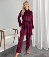 Велюровый домашний костюм тройка  ANA-1675A19