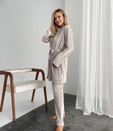 Велюровый домашний костюм тройка  ANA-1675A19