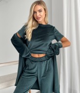 Велюровый домашний костюм тройка  ANA-1675A19