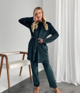 Велюровый домашний костюм тройка  ANA-1675A19