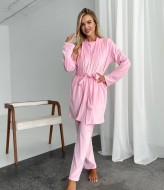 Велюровый домашний костюм тройка  ANA-1675A19