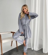 Велюровый домашний костюм тройка  ANA-1675A19