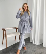 Велюровый домашний костюм тройка  ANA-1675A19