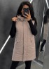 Удлиненная жилетка с капюшоном SIK-6618A700