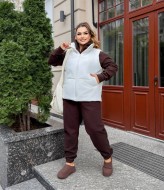 Костюм с жилеткой женский теплый  AB-1831A18B17